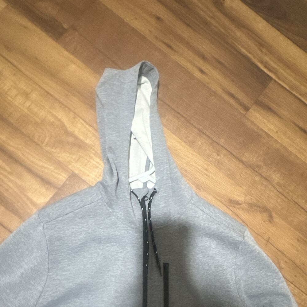 GapFit Performance Men's Gray Full Zip Hooded Hoodie w/ Pockets Size L - Picture 9 of 9